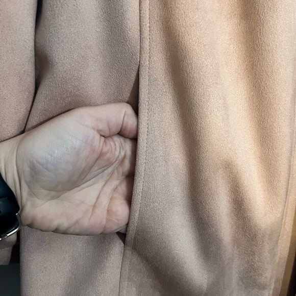 Banana Republic pale pink vegan suede Blazer size XL - Picture 3 of 5